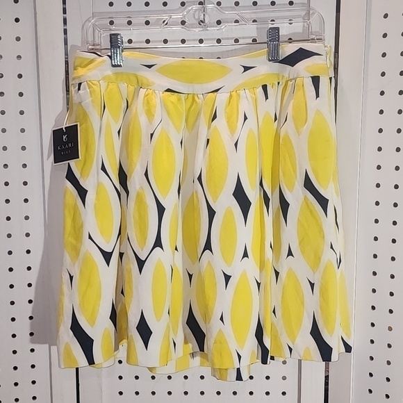Kaari Blue Dresses & Skirts - Kaari Blue Size 6 Linen Blend Yellow Blue New